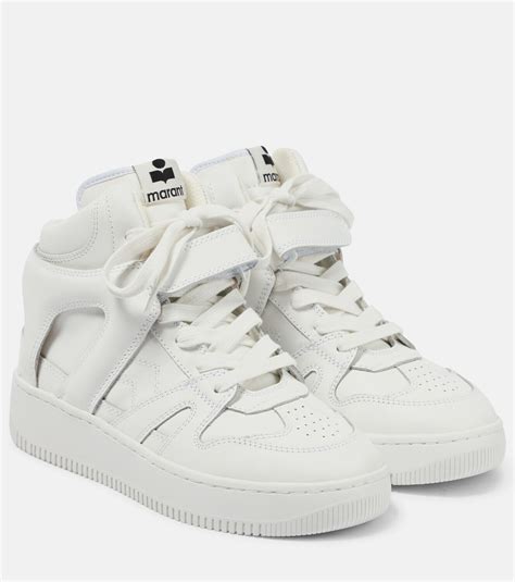 Isabel Marant Brooklee Leather Sneaker .